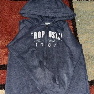 Aeropostale Navy Hoodie with White Print